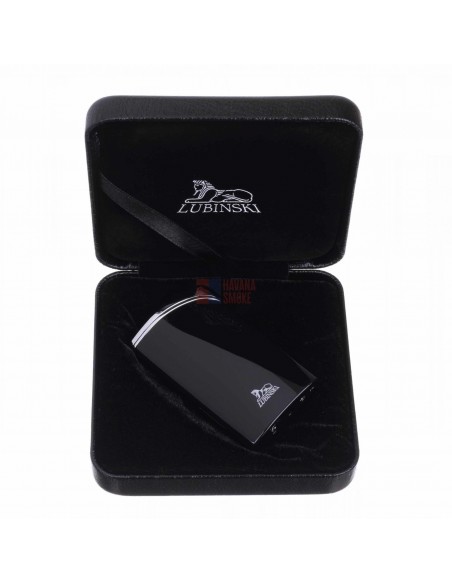 Зажигалка Lubinski Гаэта, плоская, турбо, черный глянец - купить в интернет-магазине Havana Smoke
