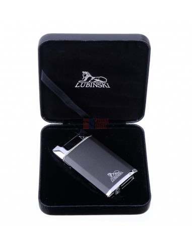 Зажигалка Lubinski Турин турбо с пробойником, черная - купить в интернет-магазине Havana Smoke
