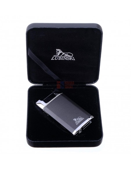 Зажигалка Lubinski Турин турбо с пробойником, черная - купить в интернет-магазине Havana Smoke