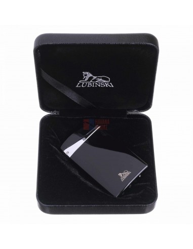 Зажигалка Lubinski Флоренция, плоская, турбо, черная - купить в интернет-магазине Havana Smoke