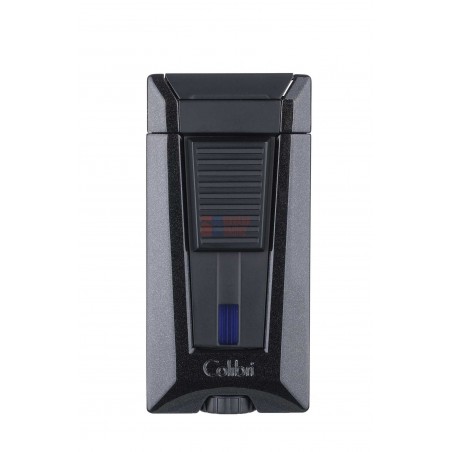 Купить Зажигалка сигарная Colibri Stealth (тройное пламя), черный металлик