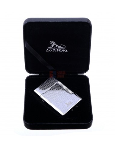 Зажигалка трубочная Lubinski Сполето, кремневая, серебристая в рубчик - купить в интернет-магазине Havana Smoke