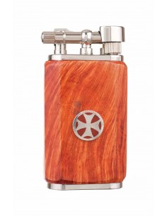 Зажигалка трубочная Mastro de Paja, серебро и бриар - купить в интернет-магазине Havana Smoke