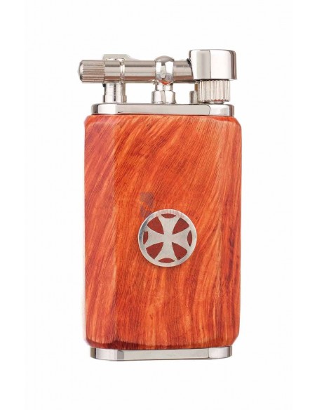 Зажигалка трубочная Mastro de Paja, серебро и бриар - купить в интернет-магазине Havana Smoke