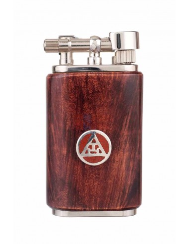 Зажигалка трубочная Mastro de Paja, серебро и бриар - купить в интернет-магазине Havana Smoke