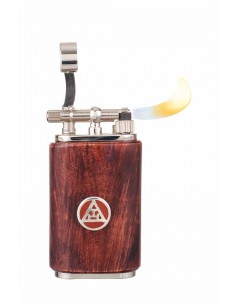 Зажигалка трубочная Mastro de Paja, серебро и бриар - купить в интернет-магазине Havana Smoke 2