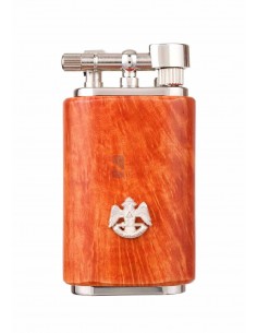 Зажигалка трубочная Mastro de Paja, серебро и бриар - купить в интернет-магазине Havana Smoke