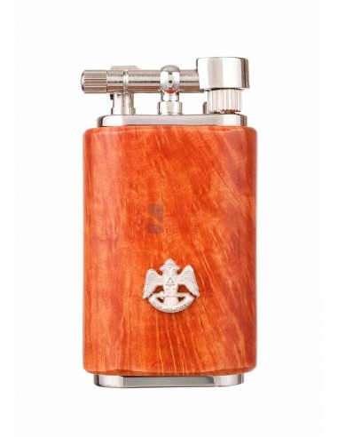 Зажигалка трубочная Mastro de Paja, серебро и бриар - купить в интернет-магазине Havana Smoke