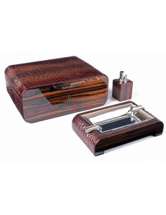 Набор сигарных аксессуаров Gentili SET-SV75-Croco-Dark - купить в интернет-магазине Havana Smoke