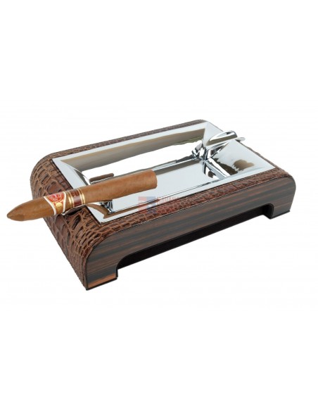 Пепельница настольная Gentili Croco Brown - купить в интернет-магазине Havana Smoke