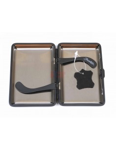 Портсигар Passatore на 14 сигарет, натуральная кожа, Черный - купить в интернет-магазине Havana Smoke 2