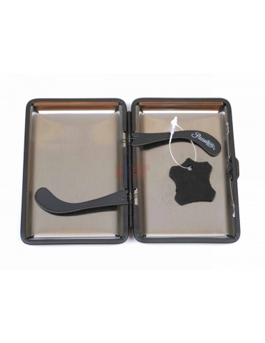 Портсигар Passatore на 14 сигарет, натуральная кожа, Черный - купить в интернет-магазине Havana Smoke