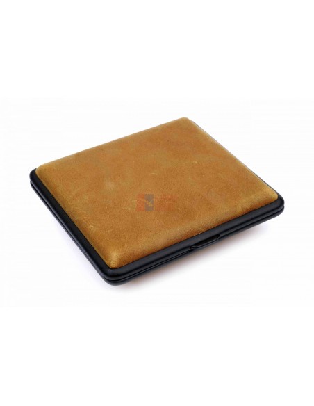 Портсигар Passatore на 20 сигарет, натуральная буйволиная кожа, Светло-коричневый - купить в интернет-магазине Havana Smoke