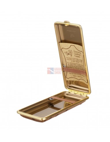 Портсигар Stoll на 14 сигарет, натуральная кожа, Коричневый страус - купить в интернет-магазине Havana Smoke