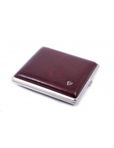 Портсигар Stoll на 18 сигарет, натуральная кожа, Бургунди - купить в интернет-магазине Havana Smoke