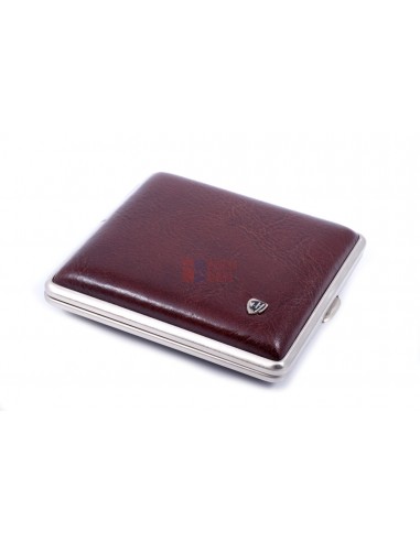 Портсигар Stoll на 18 сигарет, натуральная кожа, Бургунди - купить в интернет-магазине Havana Smoke