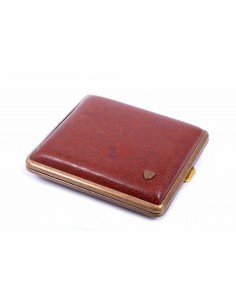 Портсигар Stoll на 18 сигарет, экокожа, Коричневый - купить в интернет-магазине Havana Smoke