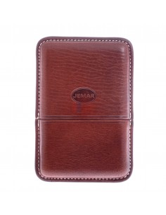 Сигаретница Jemar на 6 штук, натуральная кожа, коричневая (Испания) - купить в интернет-магазине Havana Smoke