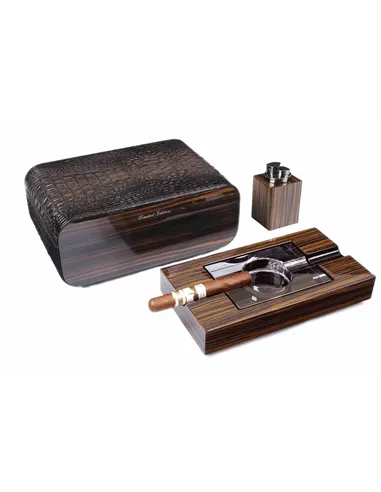 Набор сигарных аксессуаров Gentili SET-SV40-Croco-Dark