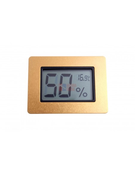 Термо-Гигрометр цифровой, золото - купить в интернет-магазине Havana Smoke