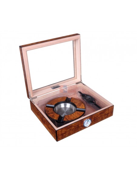 Хьюмидор Lubinski на 25 сигар с подарочным набором, Вяз матовый - купить в интернет-магазине Havana Smoke