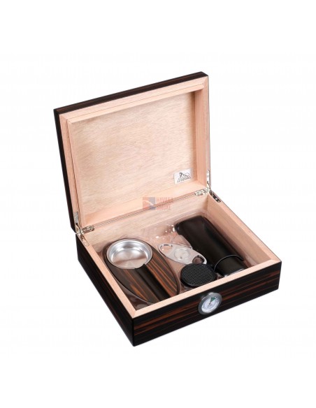 Хьюмидор Lubinski на 40 сигар с подарочным набором, Эбеновое дерево (уценка) - купить в интернет-магазине Havana Smoke