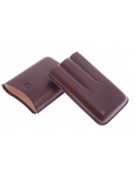 Чехол Jemar на 3 сигары, натуральная кожа 464-3-Brown - купить в интернет-магазине Havana Smoke