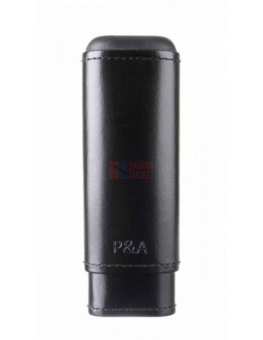 Чехол P&A на 2 сигары Робусто Черный, натуральная кожа и кедр - купить в интернет-магазине Havana Smoke