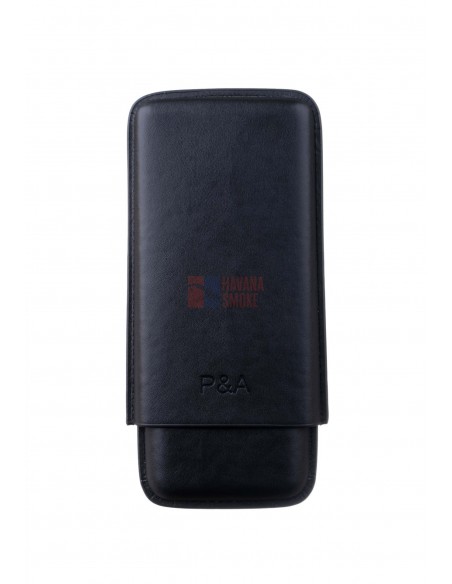 Чехол P&A на 3 сигары Cohiba Behike 56 (диаметром до 24 мм), кожа, черный - купить в интернет-магазине Havana Smoke