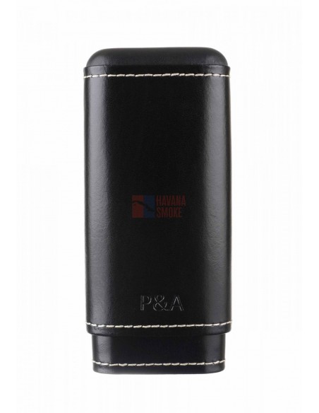 Чехол P&A на 3 сигары Черчилль Черный, натуральная кожа и кедр - купить в интернет-магазине Havana Smoke