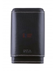 Чехол P&A на 4 сигары Робусто, натуральная кожа и кедр S202 Black - купить в интернет-магазине Havana Smoke