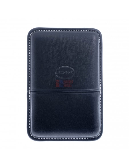 Сигаретница Jemar на 6 штук, натуральная кожа (Испания) 151-6-Black - купить в интернет-магазине Havana Smoke