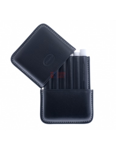 Сигаретница Jemar на 6 штук, натуральная кожа (Испания) 151-6-Black - купить в интернет-магазине Havana Smoke