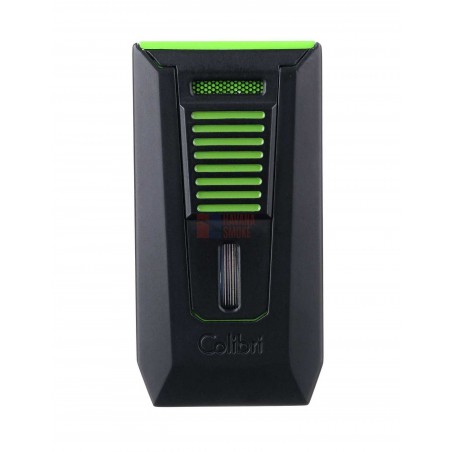 Зажигалка сигарная Colibri Slide (двойное пламя), черно-зеленая LI850T16