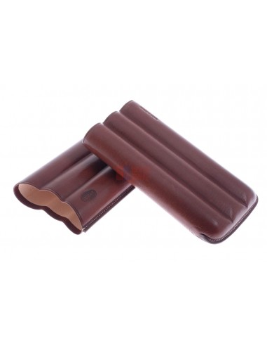 Чехол Jemar на 3 сигары, натуральная кожа 110-3-XL-Brown - купить в интернет-магазине Havana Smoke