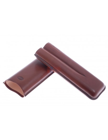 Чехол Jemar на 2 сигары (диаметром до 28 мм), натуральная кожа 497-2-Brown - купить в интернет-магазине Havana Smoke