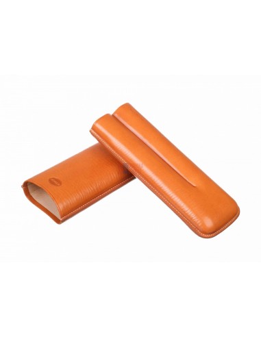 Чехол Jemar на 2 сигары (диаметром до 28 мм), натуральная кожа 497-2-Havana - купить в интернет-магазине Havana Smoke