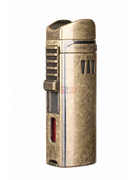 Зажигалка сигарная Passatore, тройное пламя, с пробойником и сигарным ложементом, античная медь 234-553 - купить в интернет-магазине Havana Smoke