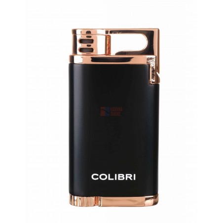 Зажигалка сигарная Colibri Belmont, черная-розовое золото LI200C12