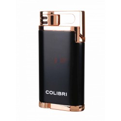 Зажигалка сигарная Colibri Belmont, черная-розовое золото LI200C12