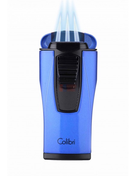 Зажигалка сигарная Colibri Monaco (тройное пламя), синий металлик LI880T8 - купить в интернет-магазине Havana Smoke