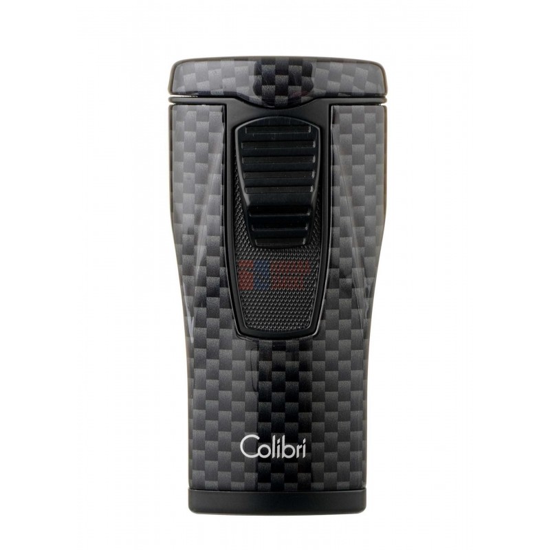 Зажигалка сигарная Colibri Monaco (тройное пламя), черный карбон LI880T10