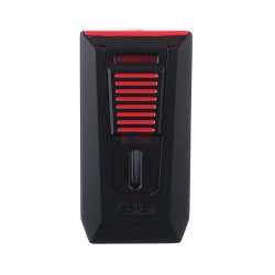 Зажигалка сигарная Colibri Slide (двойное пламя), черно-красная LI850T14