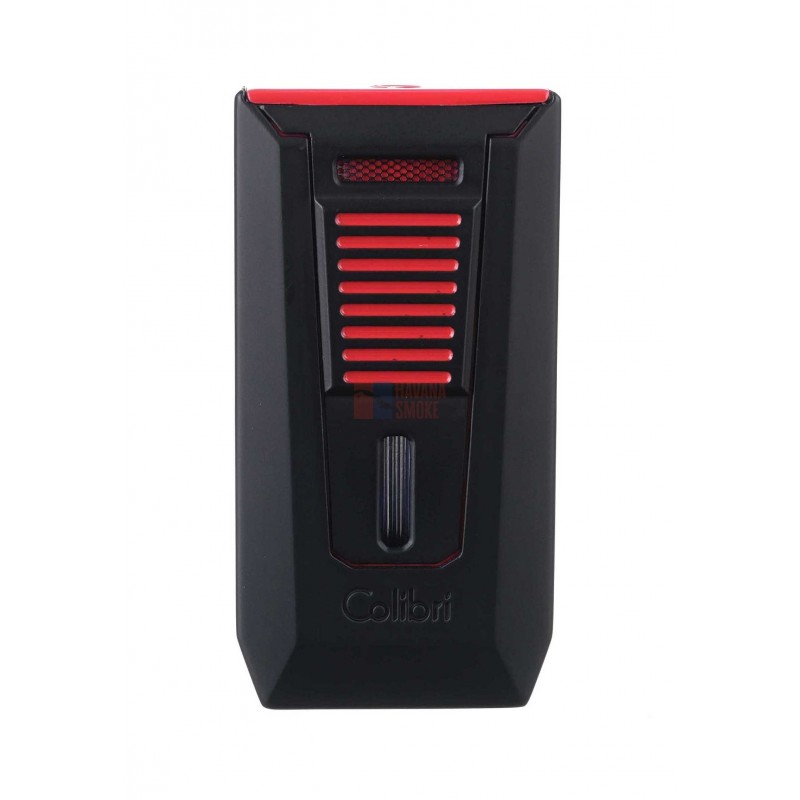 Зажигалка сигарная Colibri Slide (двойное пламя), черно-красная LI850T14