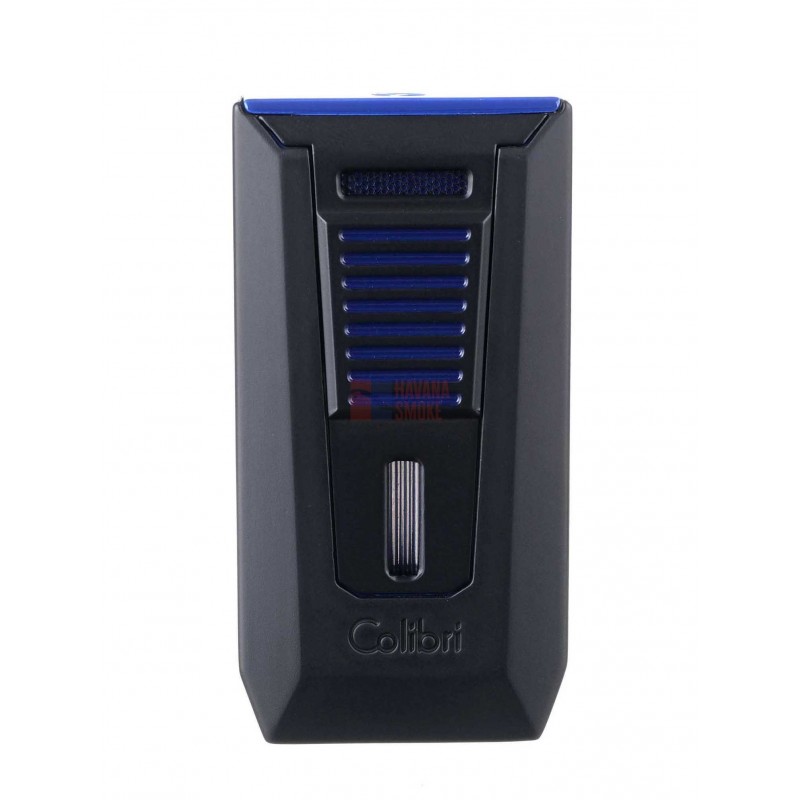 Зажигалка сигарная Colibri Slide (двойное пламя), черно-синяя LI850T15