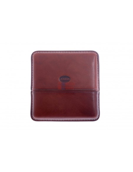 Сигаретница Jemar на 10 штук, натуральная кожа, коричневая (Испания) 151-10-Brown - купить в интернет-магазине Havana Smoke
