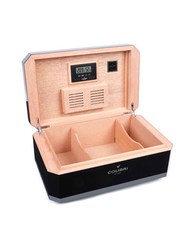 Хьюмидор Colibri Rally на 100 сигар, Алюминий и черный лак-HU360T1