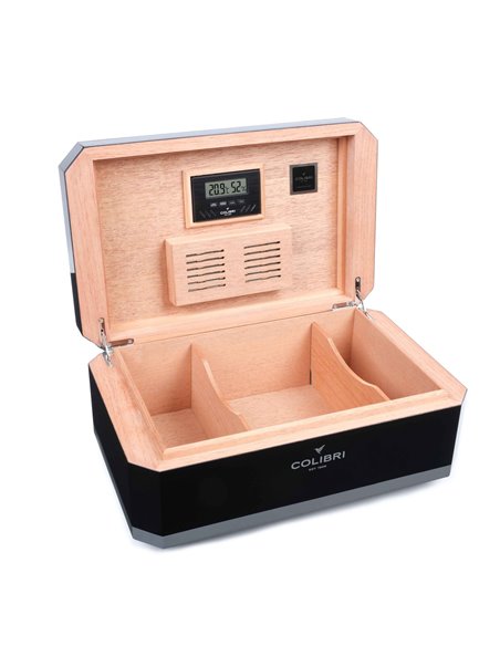 Хьюмидор Colibri Rally на 100 сигар, Алюминий и черный лак-HU360T1