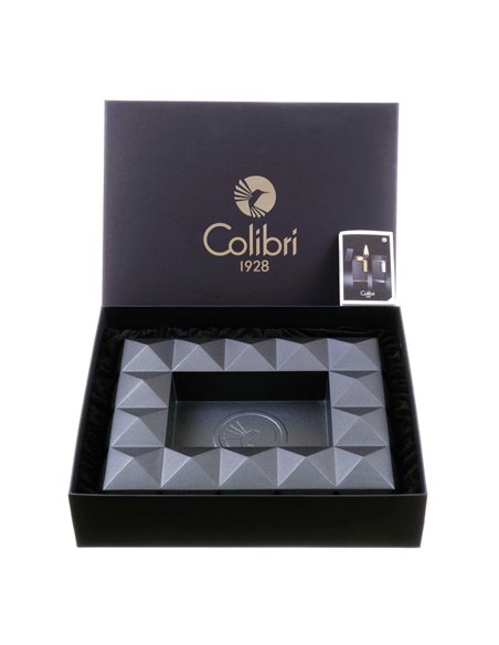 Пепельница Colibri Quasar на 8 сигар, Оружейная сталь-AT100T3