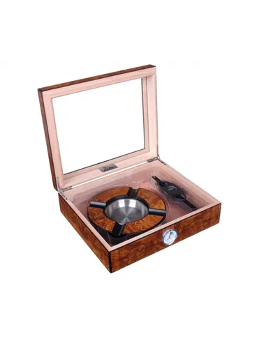 Хьюмидор Lubinski на 30 сигар с подарочным набором, Вяз матовый QB309